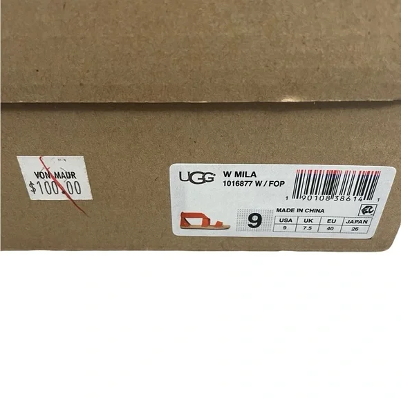 UGG Mila Suede Espadrille Sandals Orange Size 9 With Box - Picture 2 of 10